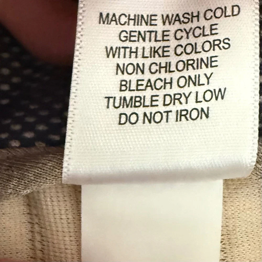 Johnnie O Notch Vest Mens Large Birch Beige Gray Full Zip Ribbed JMVT1630